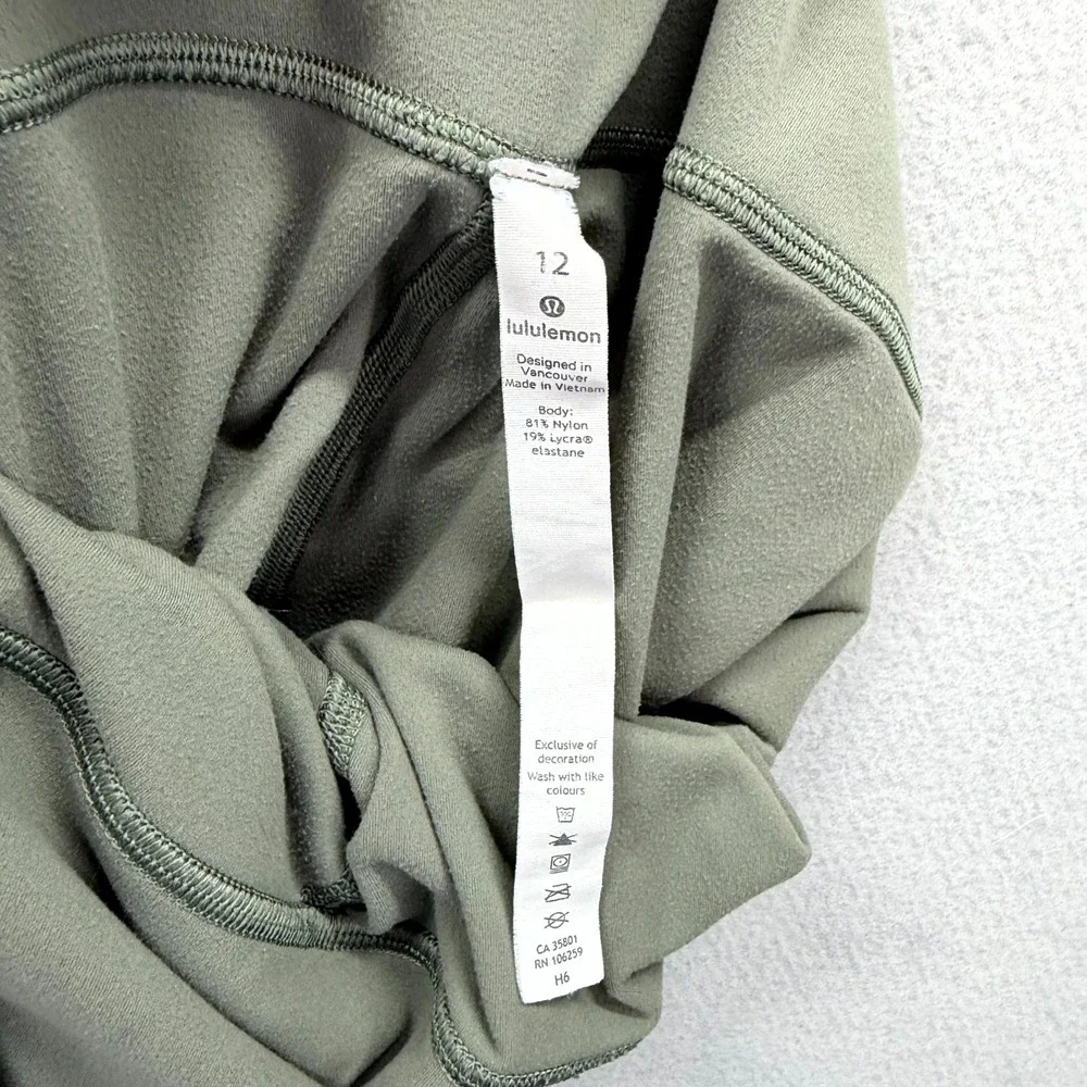 Lululemon Align Crop Leggings Womens‎ 12 Fits 30x26* Green Base Layer High Waist